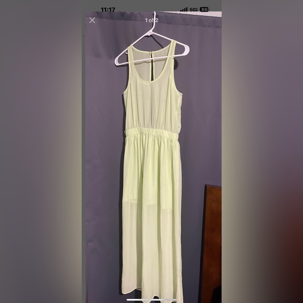 Lime green maxi dress